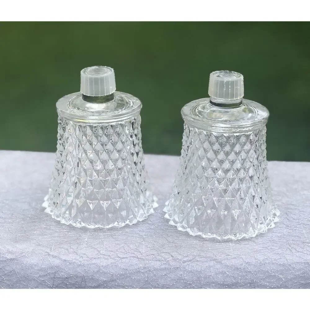 Vintage Home Interiors 2 Clear Hobnail Design Glass Votive Candle Holders - Picture 3 of 5